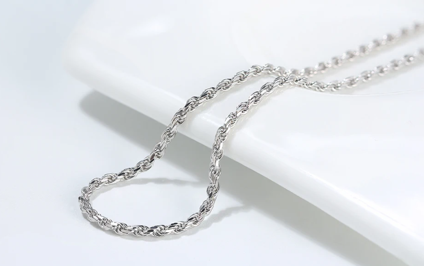 Echte Königskette  925er Sterling Silber Kette – Feine Kordeloptik