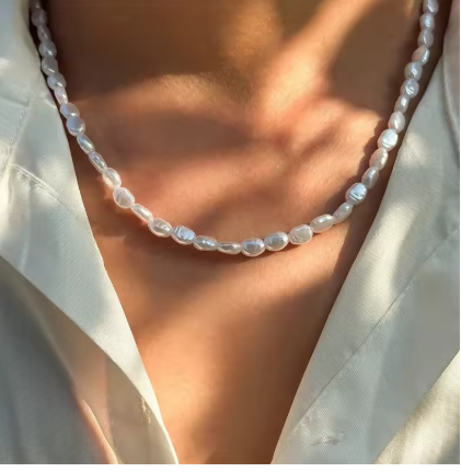 Elegantes Schmuck-Set: Choker-Halskette & Armband mit Imitationsperlen – Vintage & Stilvoll