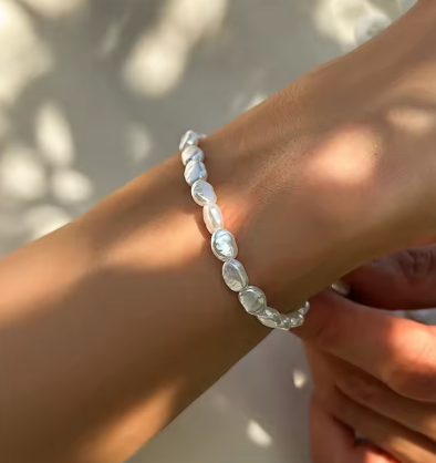 Elegantes Schmuck-Set: Choker-Halskette & Armband mit Imitationsperlen – Vintage & Stilvoll