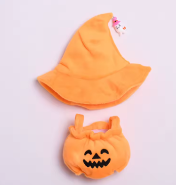Halloween Kürbis-Outfit Set für Labubu Figuren (2-teilig)