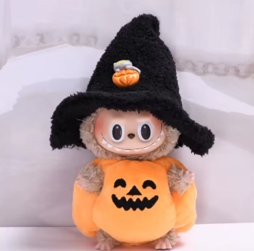Halloween Kürbis-Outfit Set für Labubu Figuren (2-teilig)