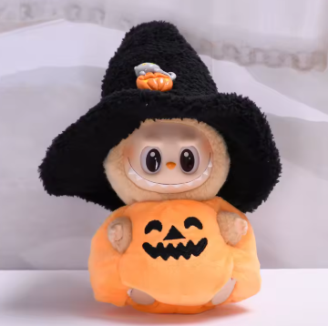 Halloween Kürbis-Outfit Set für Labubu Figuren (2-teilig)