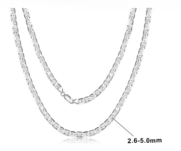 925 Sterling Silver Italian Halskette für Männer