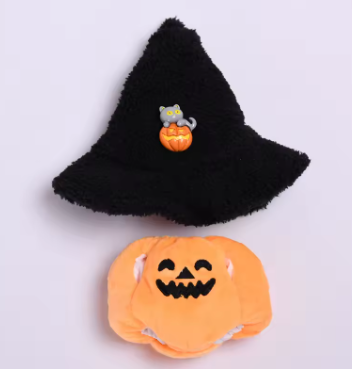 Halloween Kürbis-Outfit Set für Labubu Figuren (2-teilig)
