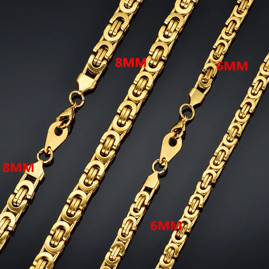 King Chain Streetstyle Gold-colored stainless steel chain