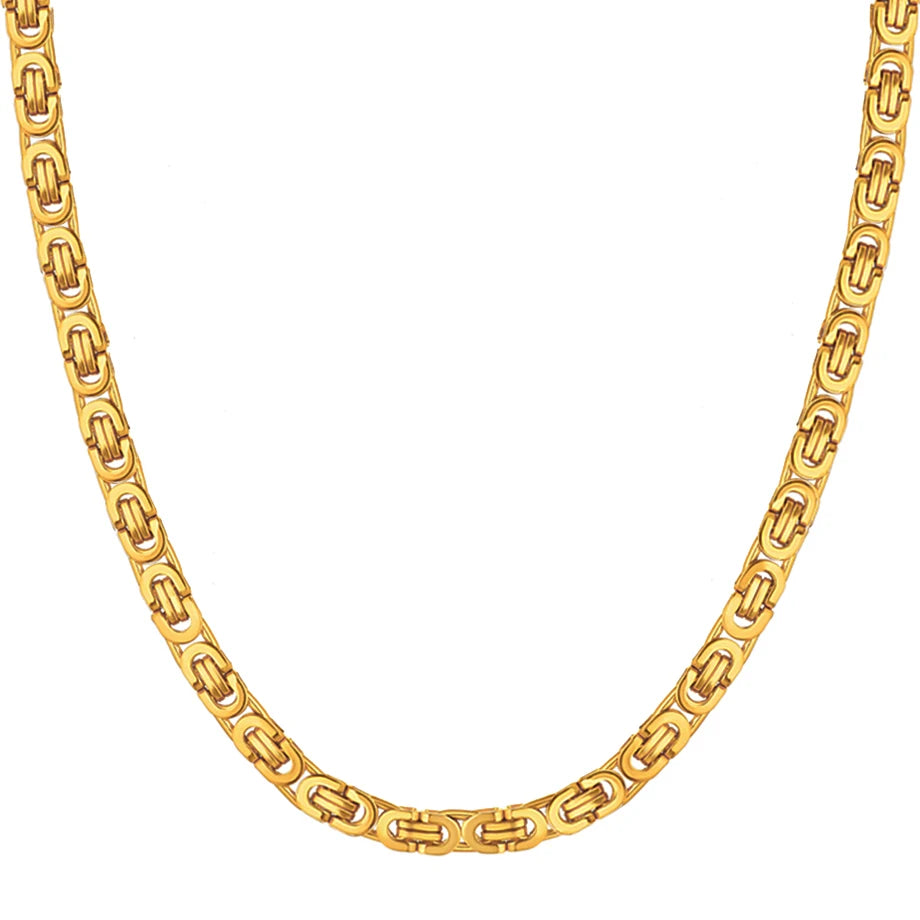 Könisgkette  Streetstyle Goldfarbene Edelstahlkette