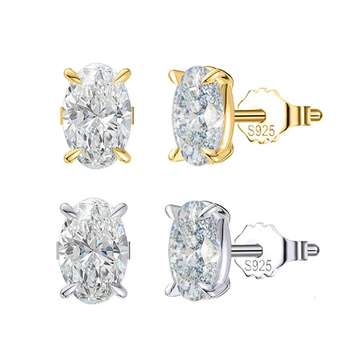 Elegante 925er Sterling Silber Zirkonia-Ohrstecker für Damen