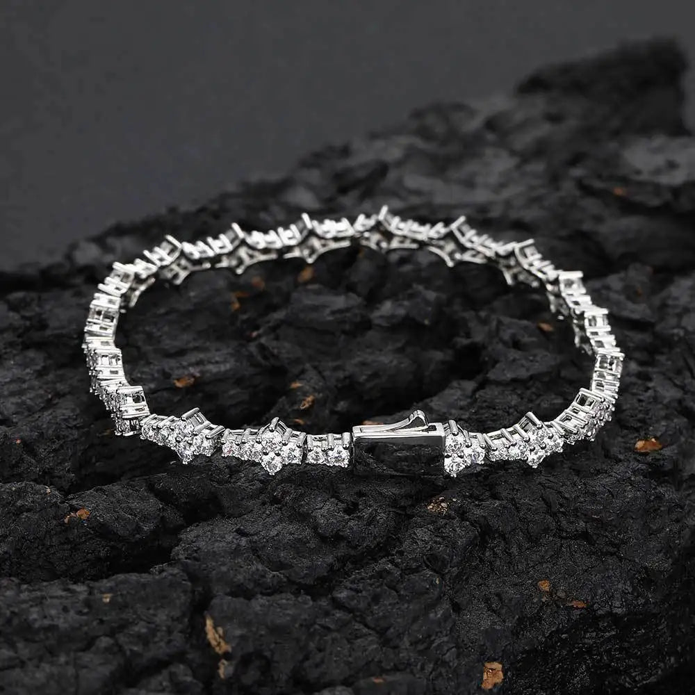 Exklusive Tennisarmband für Männer18K Gold oder klassischem Silber-Look