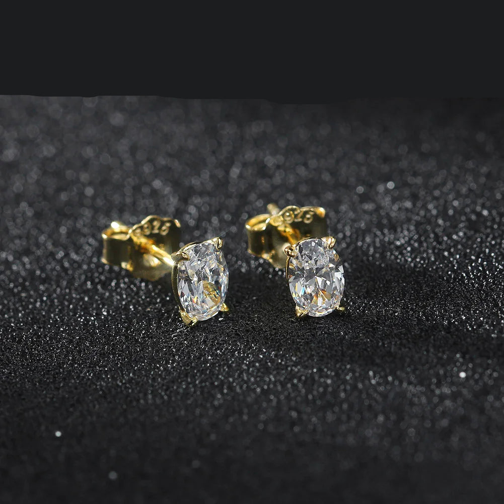 Elegante 925er Sterling Silber Zirkonia-Ohrstecker für Damen