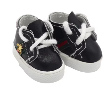 Mini Sneaker „Classic Black“ – Puppenschuhe für Labubu Figuren