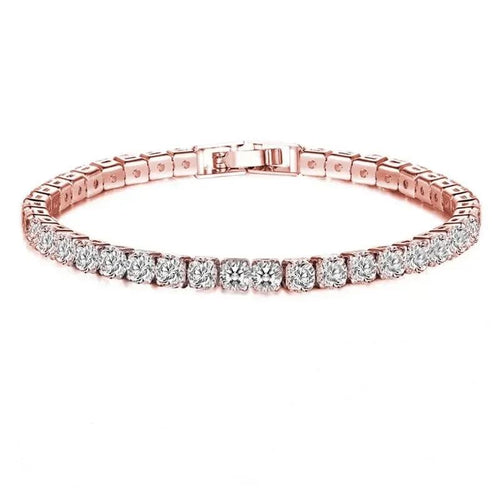 925 Silver Rose Gold  Tennis Bracelet