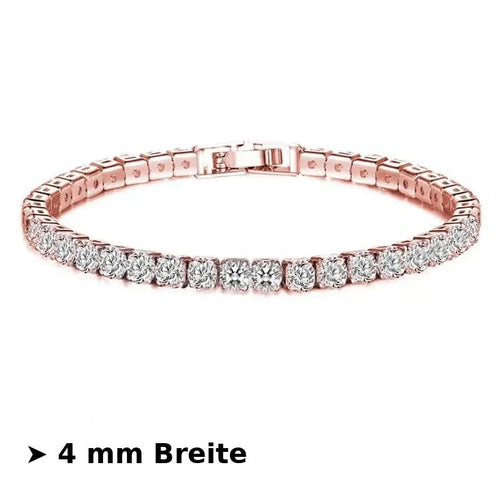 925 Silver Rose Gold Tennis Bracelet
