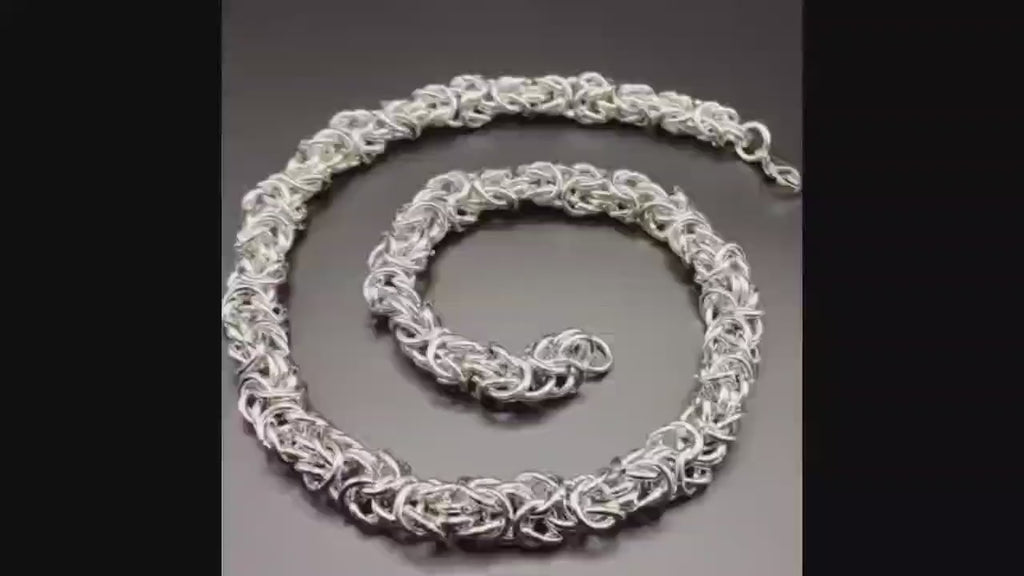 Handmade king chain stainless steel jewelry for men – silver-colored necklace